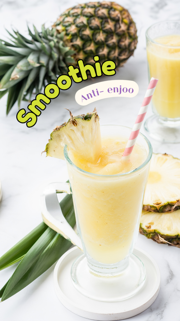  smoothie anti enjoo de abacaxi e gengibre